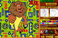 Игра Онлайн раскраски героев мультфильма «Мадагаскар»: Алекс, Глория, Марти, Мелман.